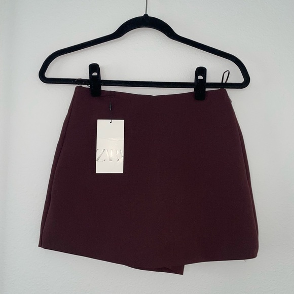 Zara Burgundy Skirt - Picture 1 of 4
